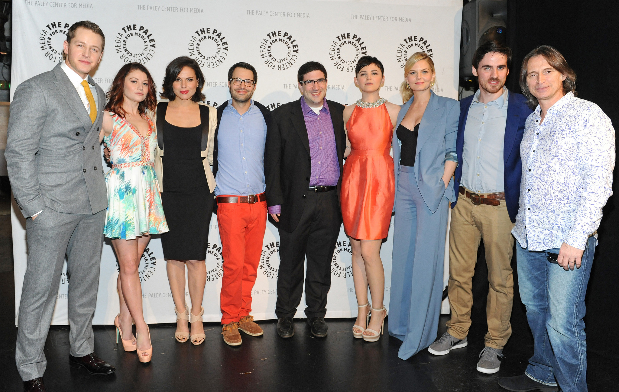 Robert Carlyle, Emilie de Ravin, Ginnifer Goodwin, Adam Horowitz, Edward Kitsis, Jennifer Morrison, Lana Parrilla, Colin O'Donoghue and Josh Dallas at event of Once Upon a Time (2011)