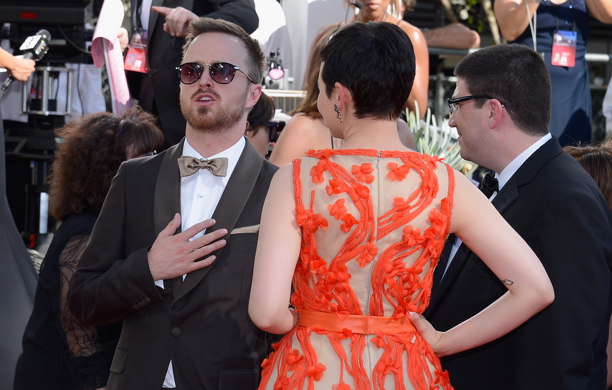 Ginnifer Goodwin and Aaron Paul at event of The 64th Primetime Emmy Awards (2012)