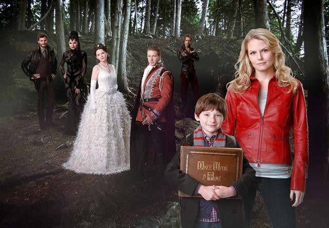 Still of Ginnifer Goodwin, Jennifer Morrison, Lana Parrilla, Jamie Dornan, Jared Gilmore and Josh Dallas in Once Upon a Time (2011)