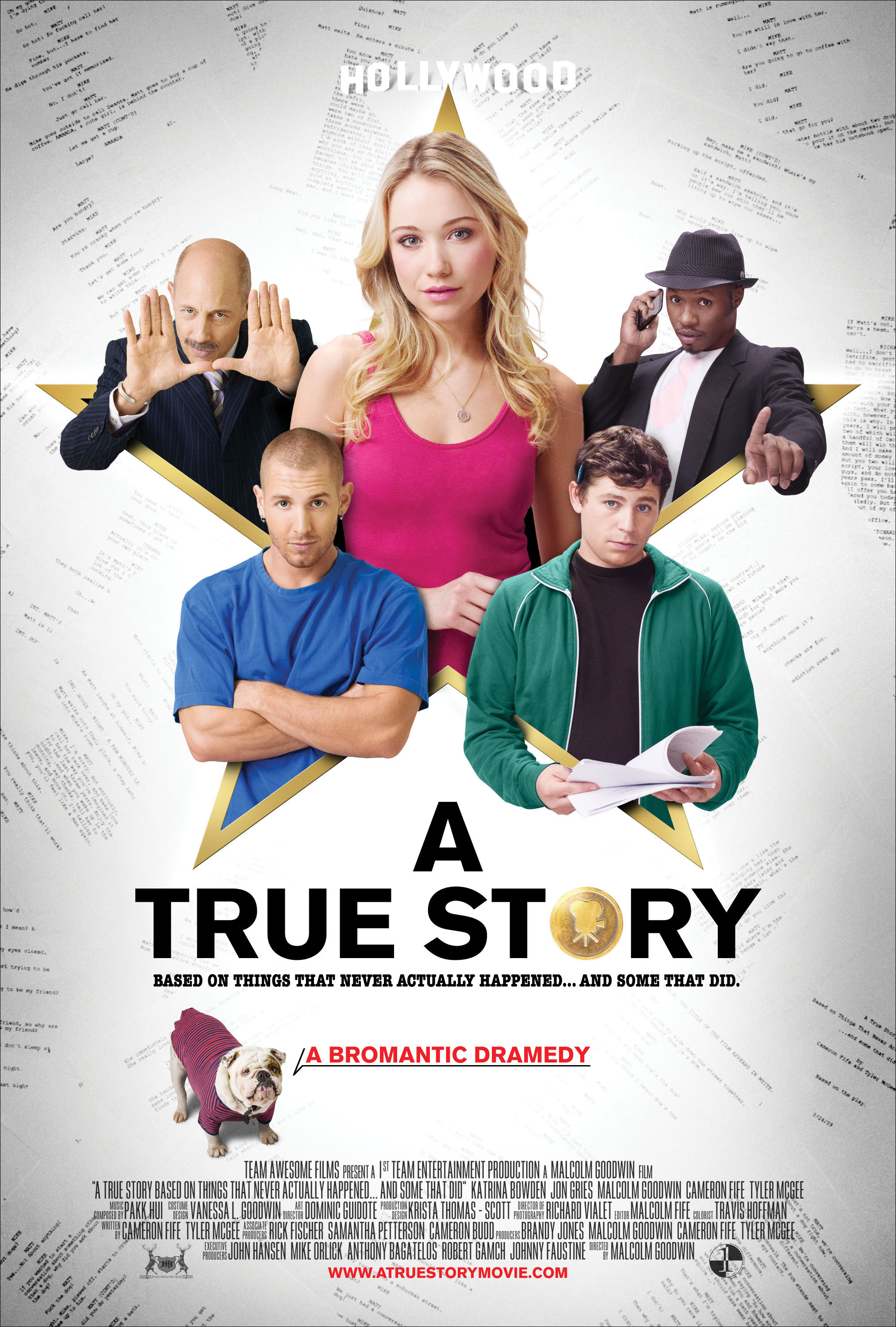 Cameron Fife, Malcolm Goodwin, Jon Gries, Katrina Bowden and Tyler McGee in A True Story. Based on Things That Never Actually Happened. ...And Some That Did. (2013)