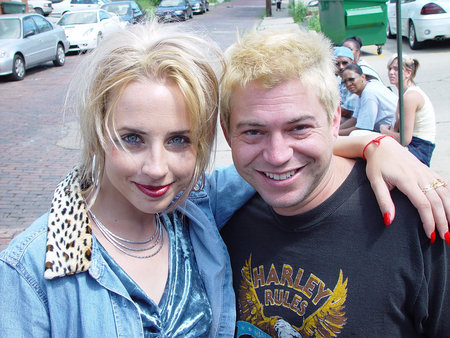 Alicia Goranson and Harley Kaplan on the set of Death 4 Told