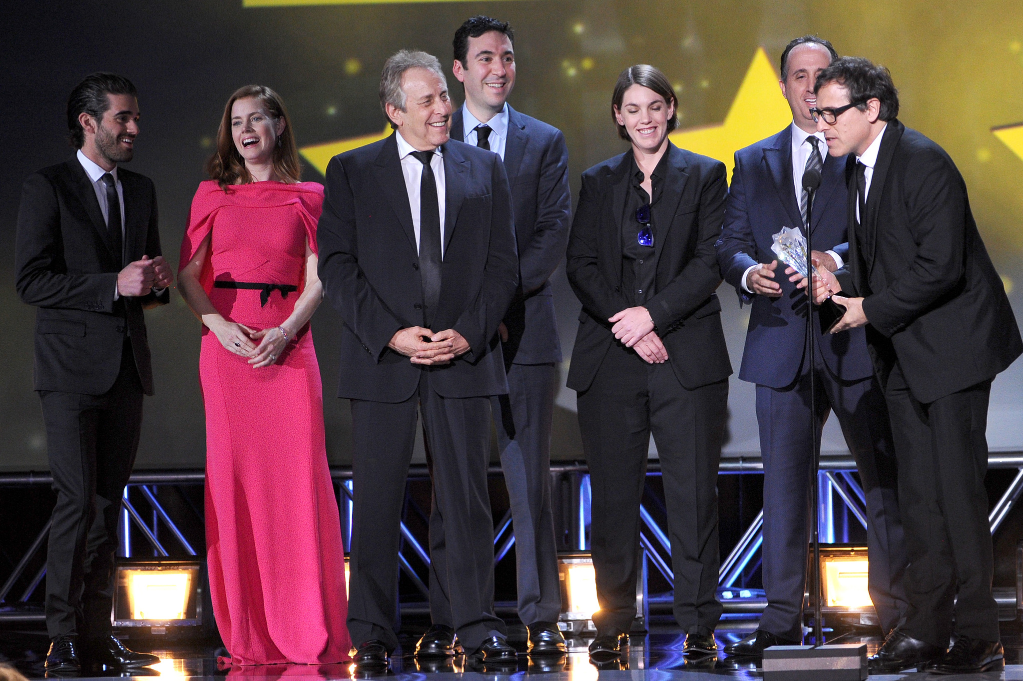 Amy Adams, Jonathan Gordon, Charles Roven, David O. Russell, Richard Suckle, Megan Ellison and Matthew Budman