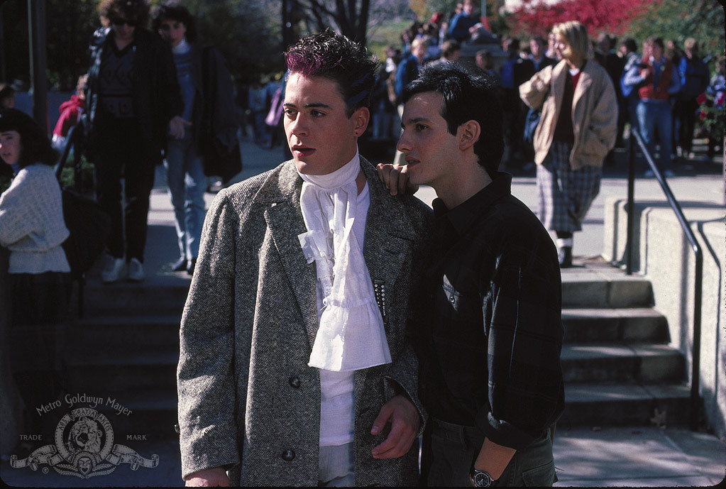 Still of Robert Downey Jr. and Keith Gordon in Back to School (1986)