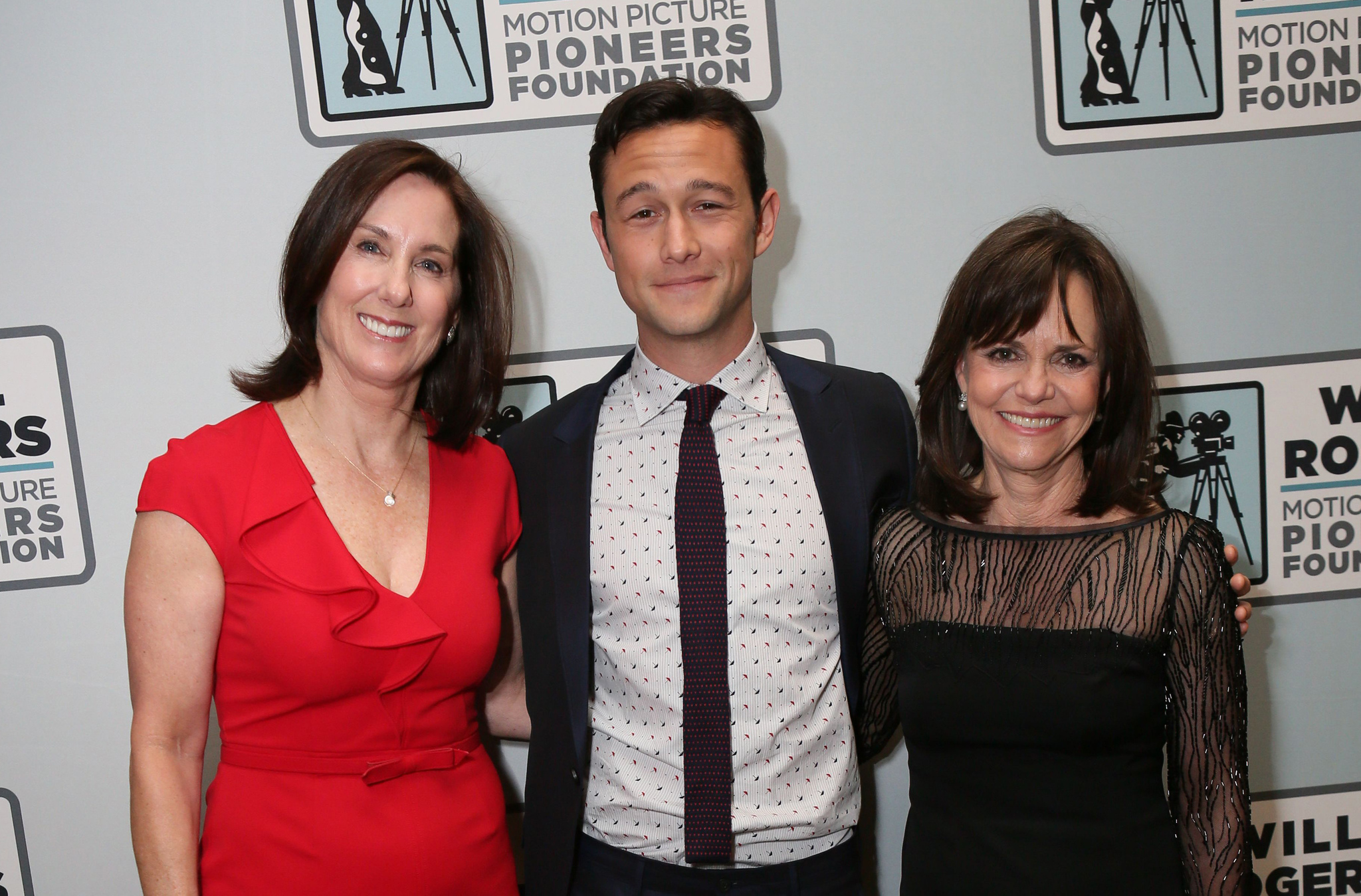 Sally Field, Kathleen Kennedy and Joseph Gordon-Levitt