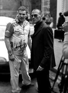 Luke Goss and Ray Brady on the set of 