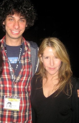 WFF Juror Amy Devra Gossels with 2011 Academy Award winning director Luke Metheny after awarding him the Best Short Film Award at the 2010 Woodstock Film Festival.