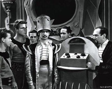 Still of Buster Crabbe, William Gould, Jackie Moran and Anthony Warde in Buck Rogers (1939)