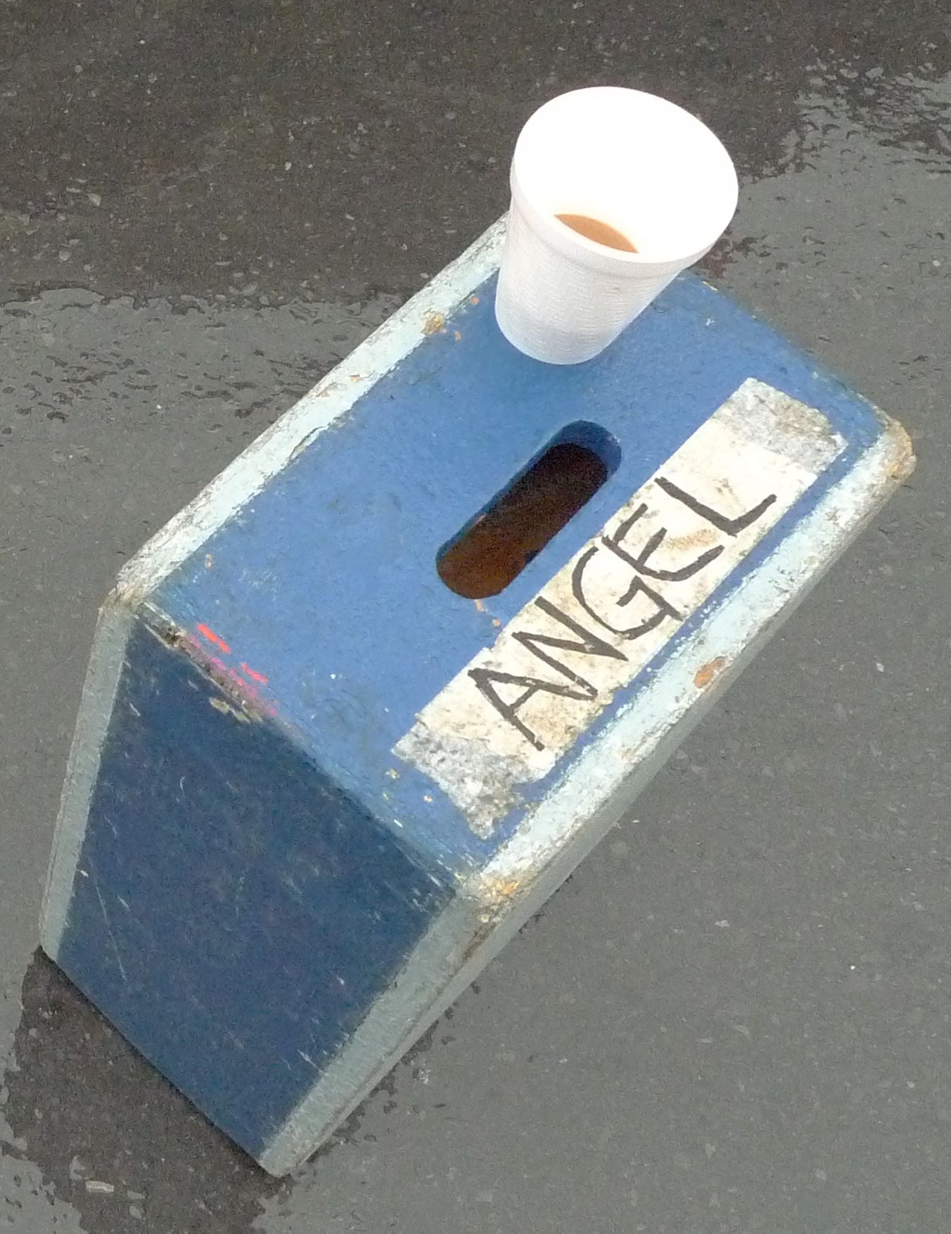 Angel's apple box & coffee, From Prada to Nada.