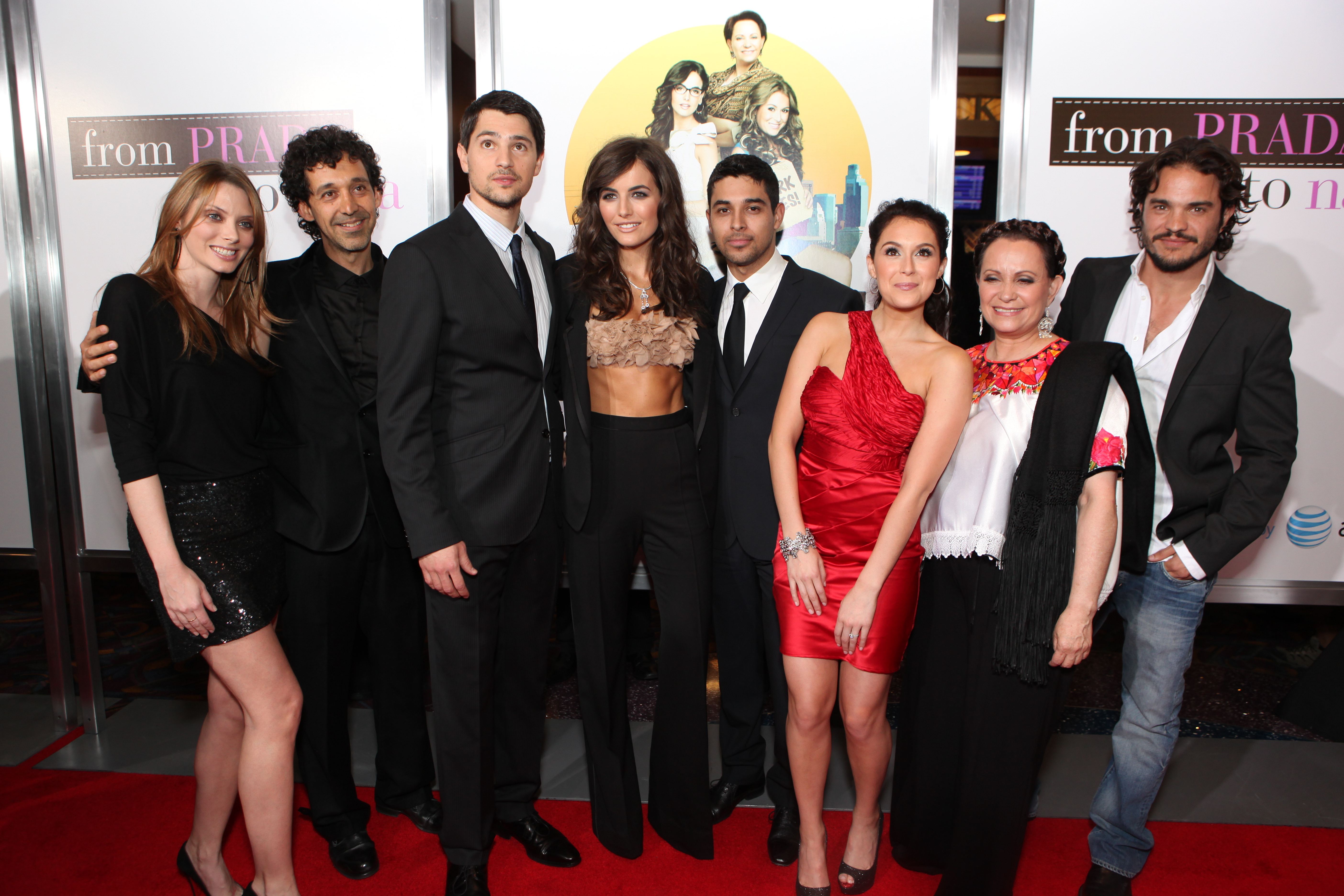 April Bowlby, Angel Gracia, Nick D'Agosto, Camilla Belle, Wilmer Valderrama, Alexa Vega, Adriana Barraza & Kuno Becker at the premier of From Prada to Nada, Jan 18, 2011