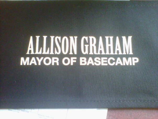 The Mayor of Basecamp is an official title.