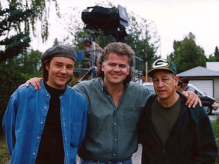 Currie Graham, David Winning and Frederic Forrest on the set of One of Our Own (1998). Calgary, Alberta, Canada July 1996