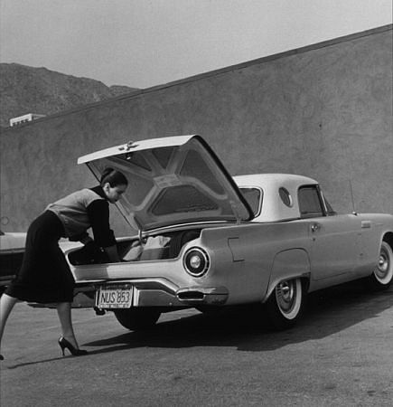 Kathryn Grant Crosby and her 1957 Thunderbird