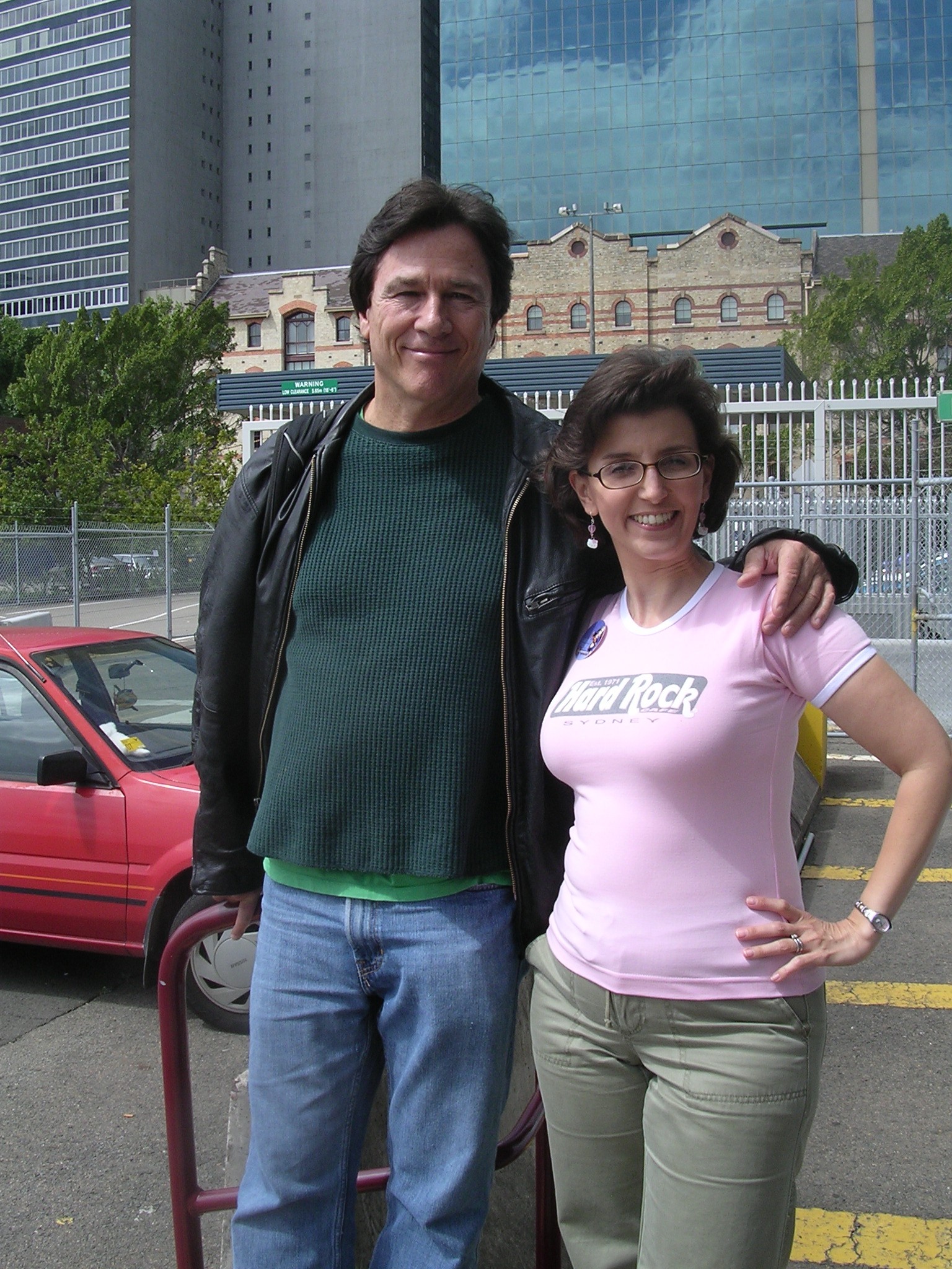 With Richard Hatch (I). Guest appearance at Supanova Pop Culture Expo in Sydney, Australia (2005).