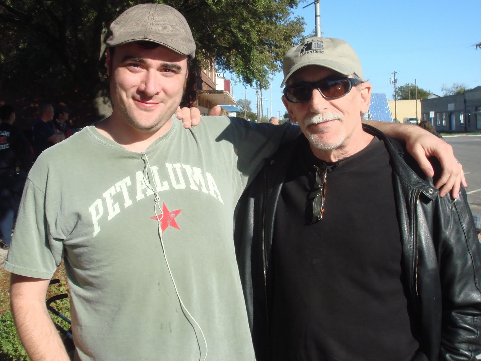 L-R, director Duane Graves (The Wild Man of the Navidad) with writer Kim Henkel (The Texas Chain Saw Massacre) on the set of BUTCHER BOYS, November, 2010