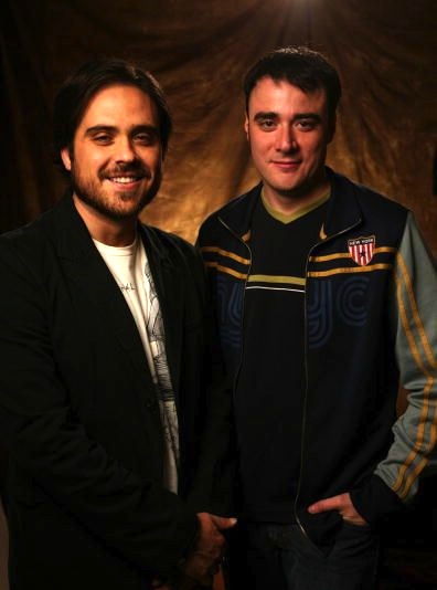 L-R: Film directors Justin Meeks and Duane Graves at the 2008 Tribeca Film Festival, New York City
