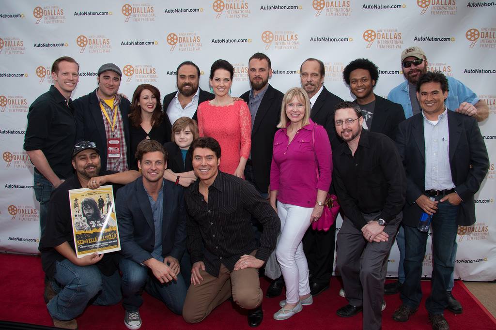 Cast and crew on the red carpet for the world premiere of RED ON YELLA, KILL A FELLA, Dallas International Film Festival, April 10, 2015