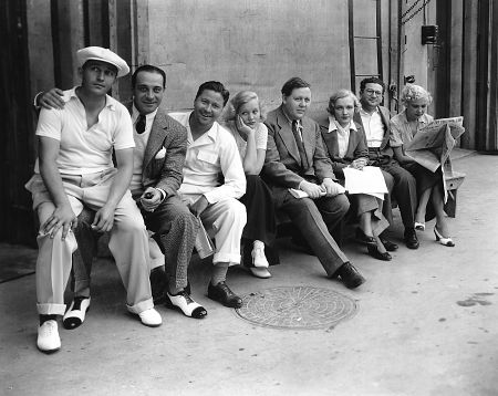 Charles Laughton, Bing Crosby, Ricardo Cortez, Jack Oakie, Lilyan Tashman, Harry Green, at Paramount Studios, circa 1932, **I.V.