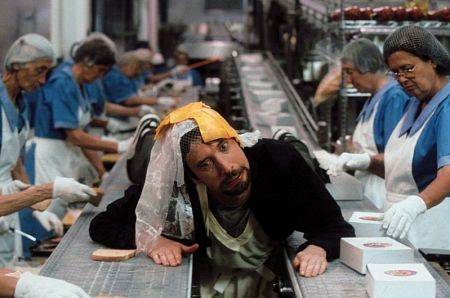 Gord tries to break the monotony of his new job in a cheese sandwich factory