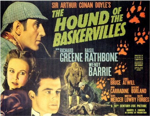 Basil Rathbone, Wendy Barrie and Richard Greene in The Hound of the Baskervilles (1939)
