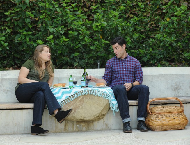 Still of Max Greenfield and Merritt Wever in New Girl (2011)