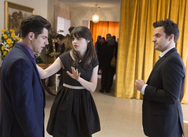 Still of Zooey Deschanel and Max Greenfield in New Girl (2011)