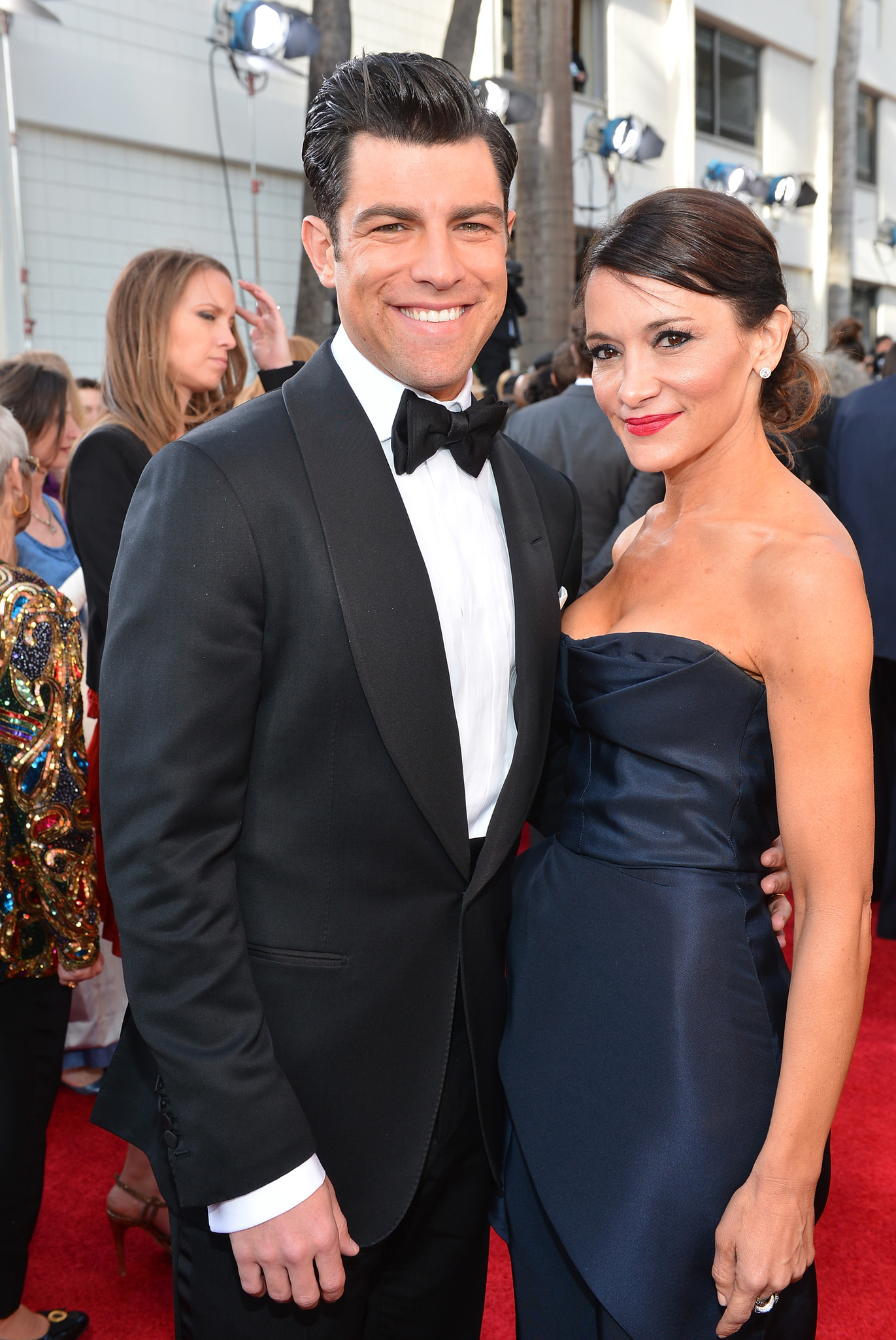 Max Greenfield and Tess Sanchez