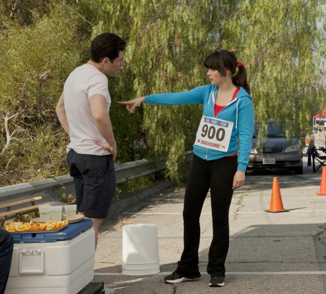 Still of Zooey Deschanel and Max Greenfield in New Girl (2011)