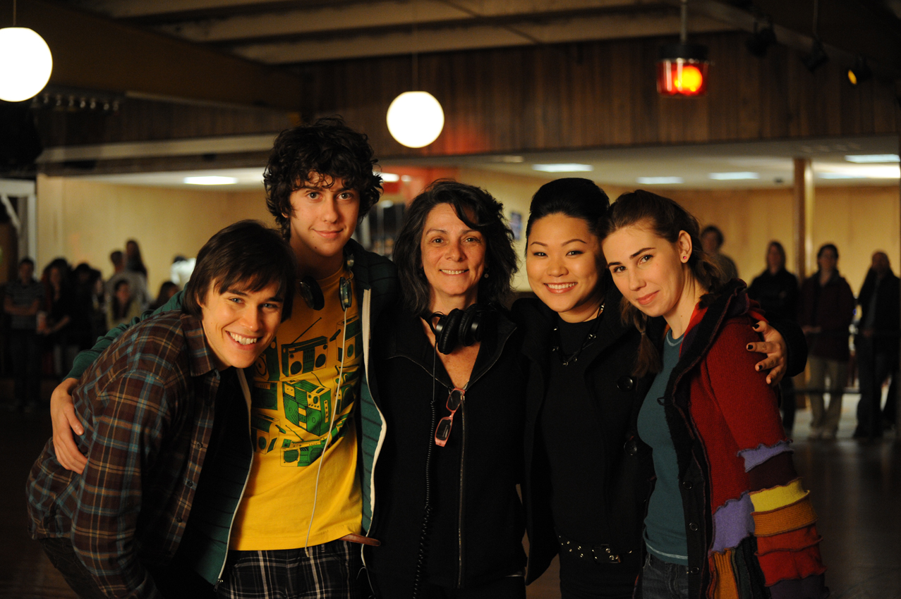 With Zosia Mamet, Jee Young Han, Nat Wolff, and Sam Underwood on the set of THE LAST KEEPERS