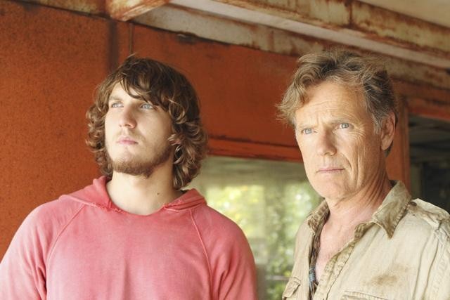 Still of Bruce Greenwood and Scott Michael Foster in The River (2012)