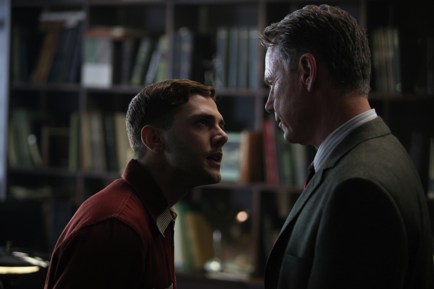 Still of Xavier Dolan and Bruce Greenwood in Elephant Song (2014)