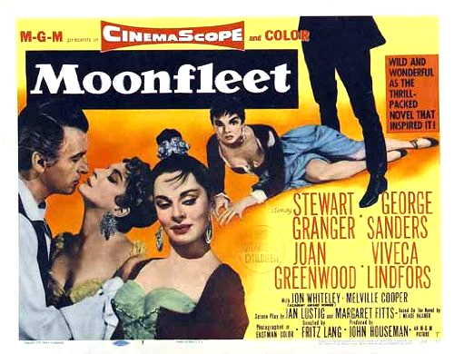 Stewart Granger, Joan Greenwood and Viveca Lindfors in Moonfleet (1955)
