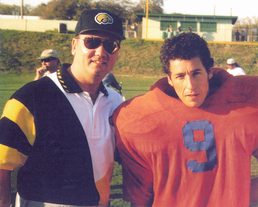 With Adam Sandler on the set of 