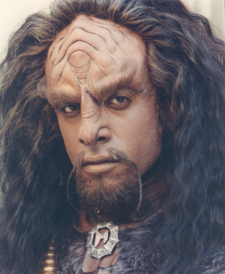 Kevin Grevioux in Klingon make-up.