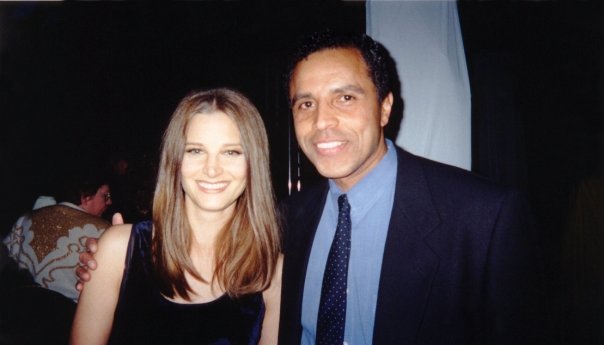 Myself with cast member Bridgett Fonda at the World Premiere of Quentin Tarintino's 