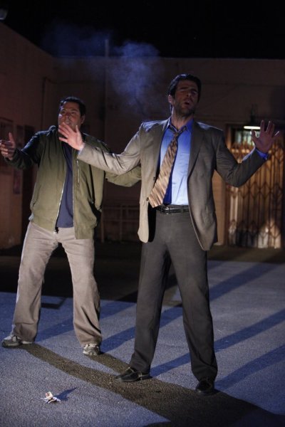 Still of Greg Grunberg and Zachary Quinto in Herojai (2006)