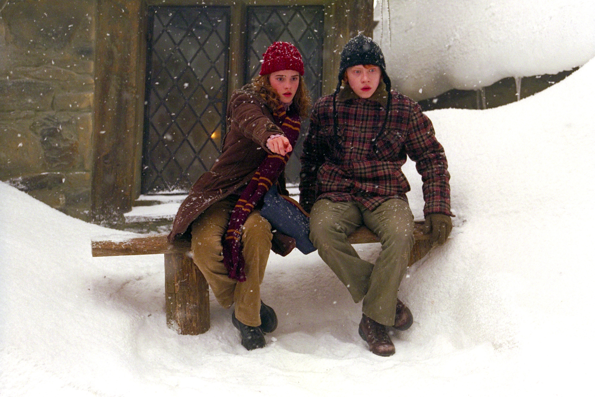 Still of Rupert Grint and Emma Watson in Haris Poteris ir Azkabano kalinys (2004)