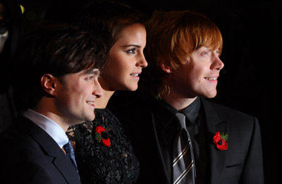 Rupert Grint, Daniel Radcliffe and Emma Watson at event of Haris Poteris ir mirties relikvijos. 1 dalis (2010)