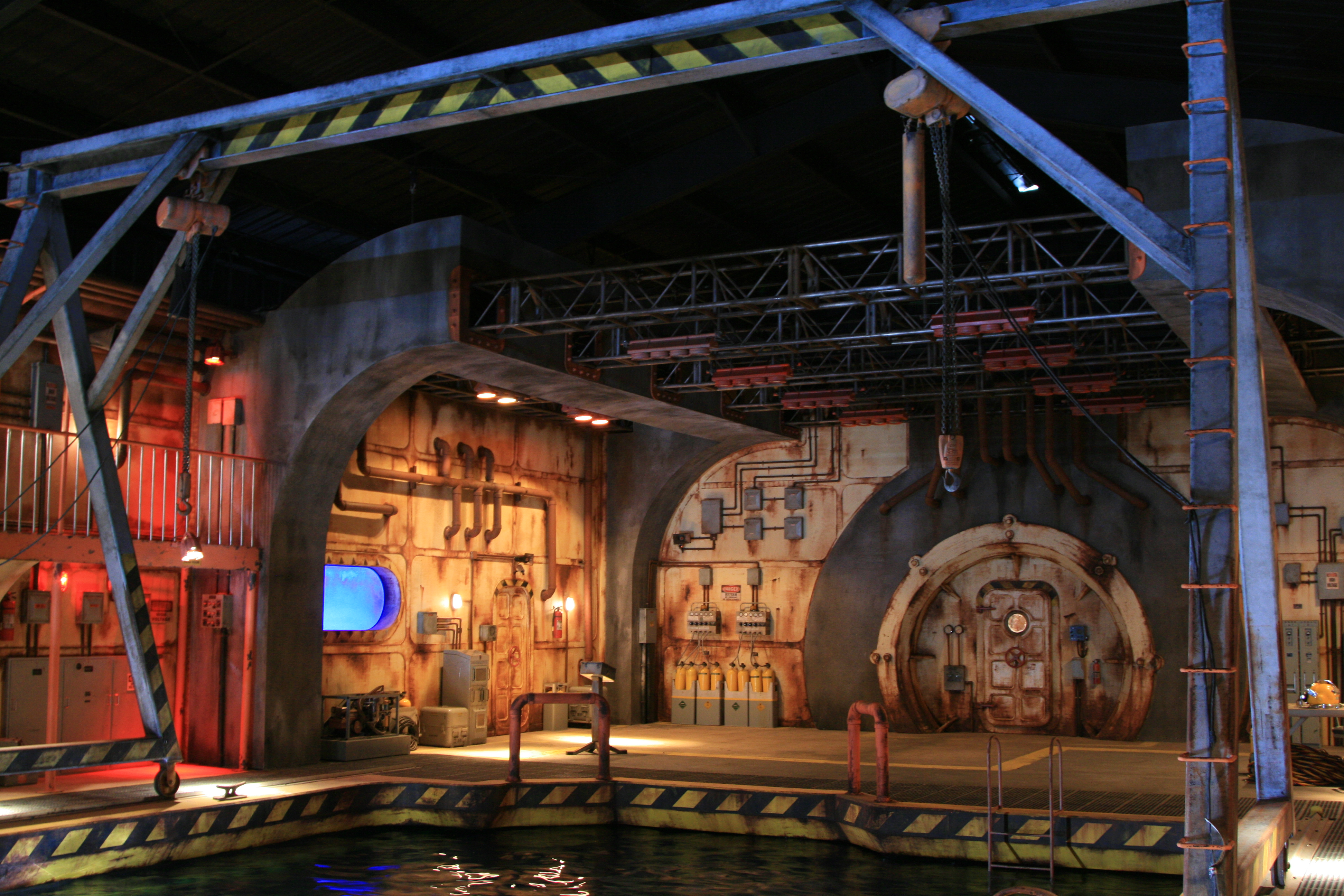 The Looking Glass underwater station, built on stage for 