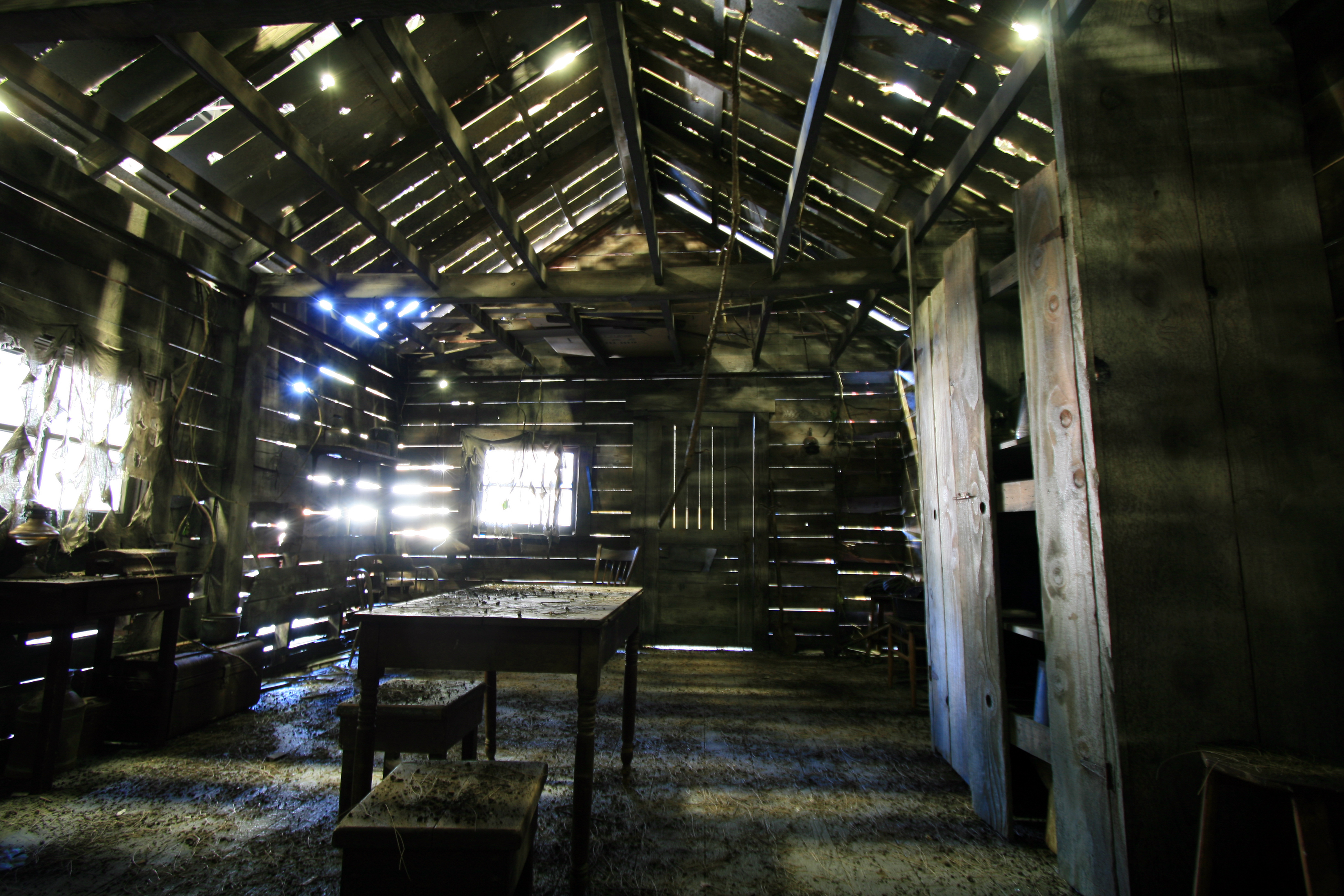 Jacob's cabin, built on stage for 