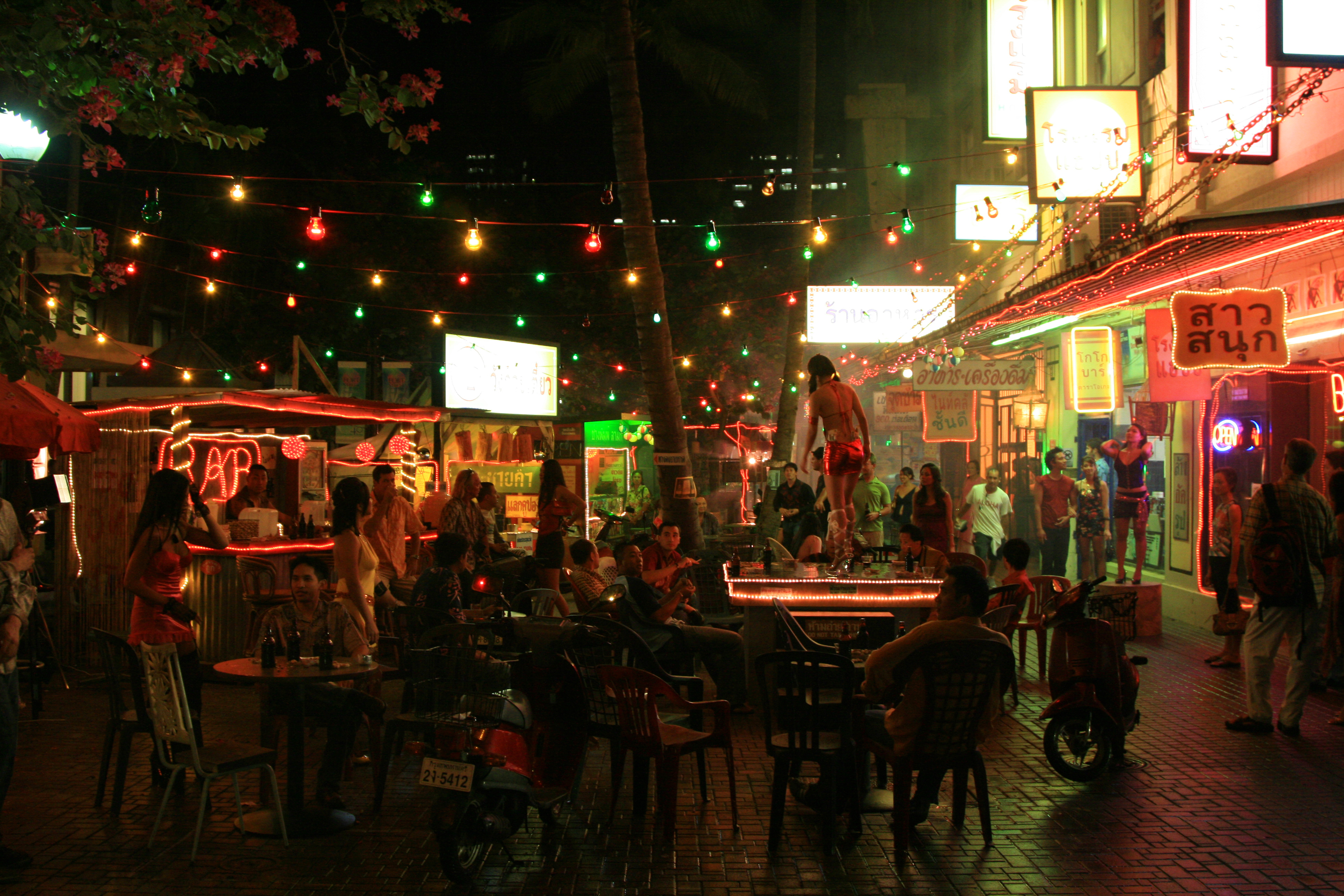 Phuket nightlife. Modified and embelished location in downtown Honolulu for 