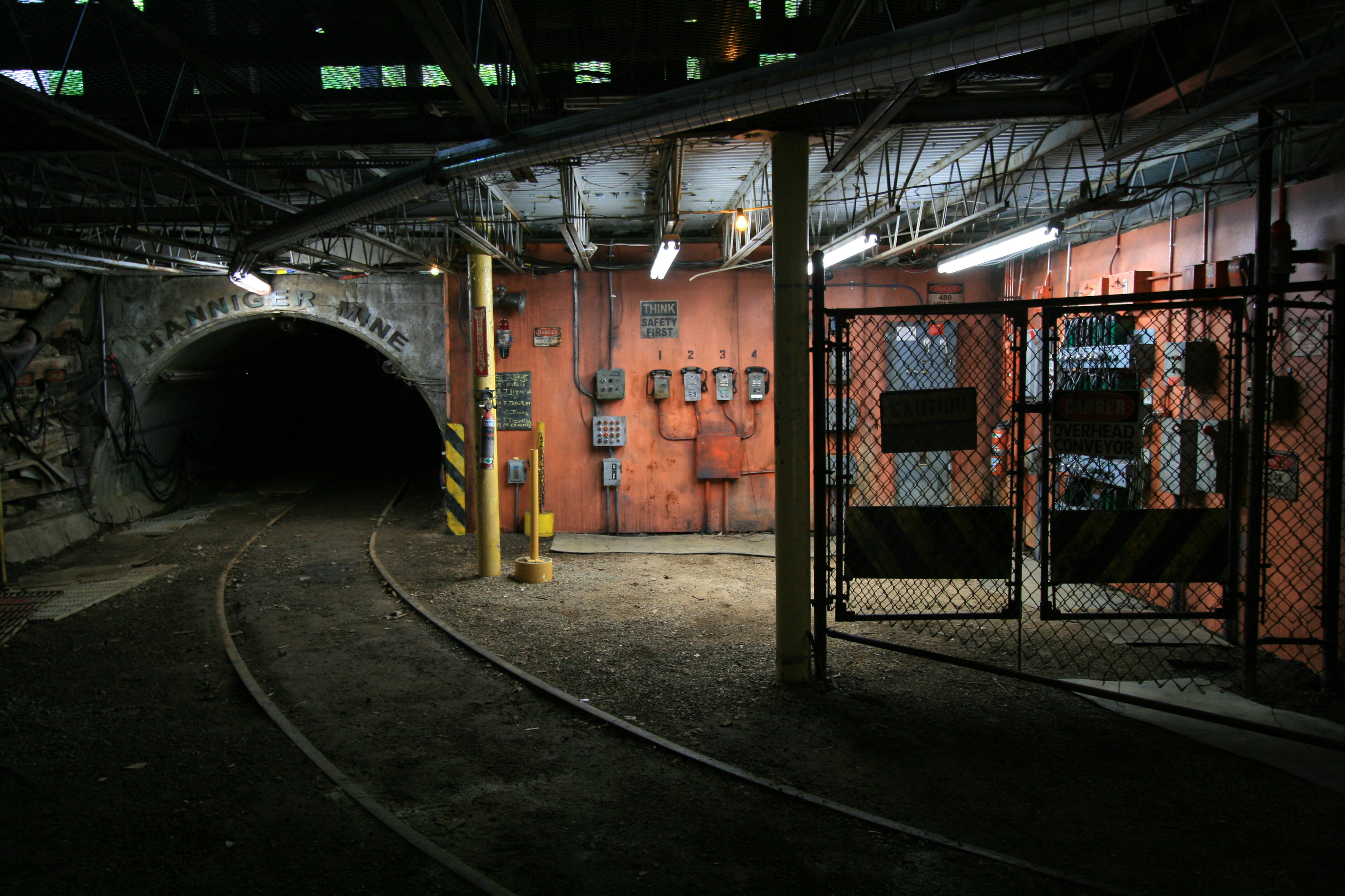 Mine tunnel entrance, set built on location for 
