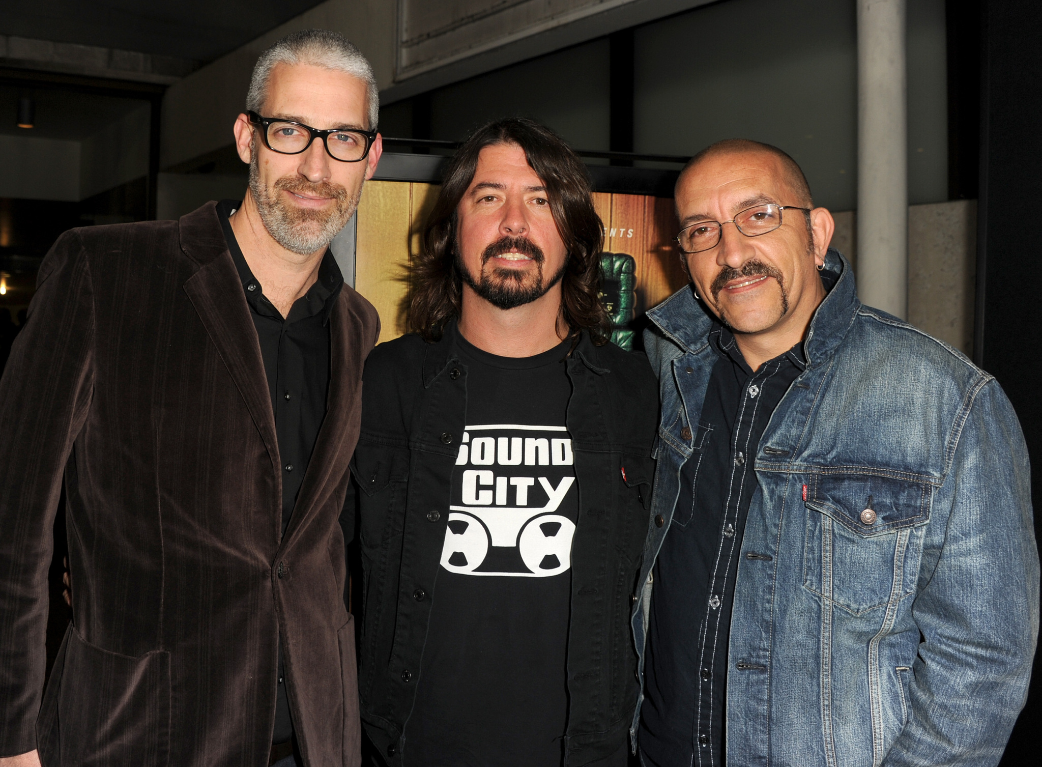 Paul Crowder, Dave Grohl and Mark Monroe at event of Sound City (2013)