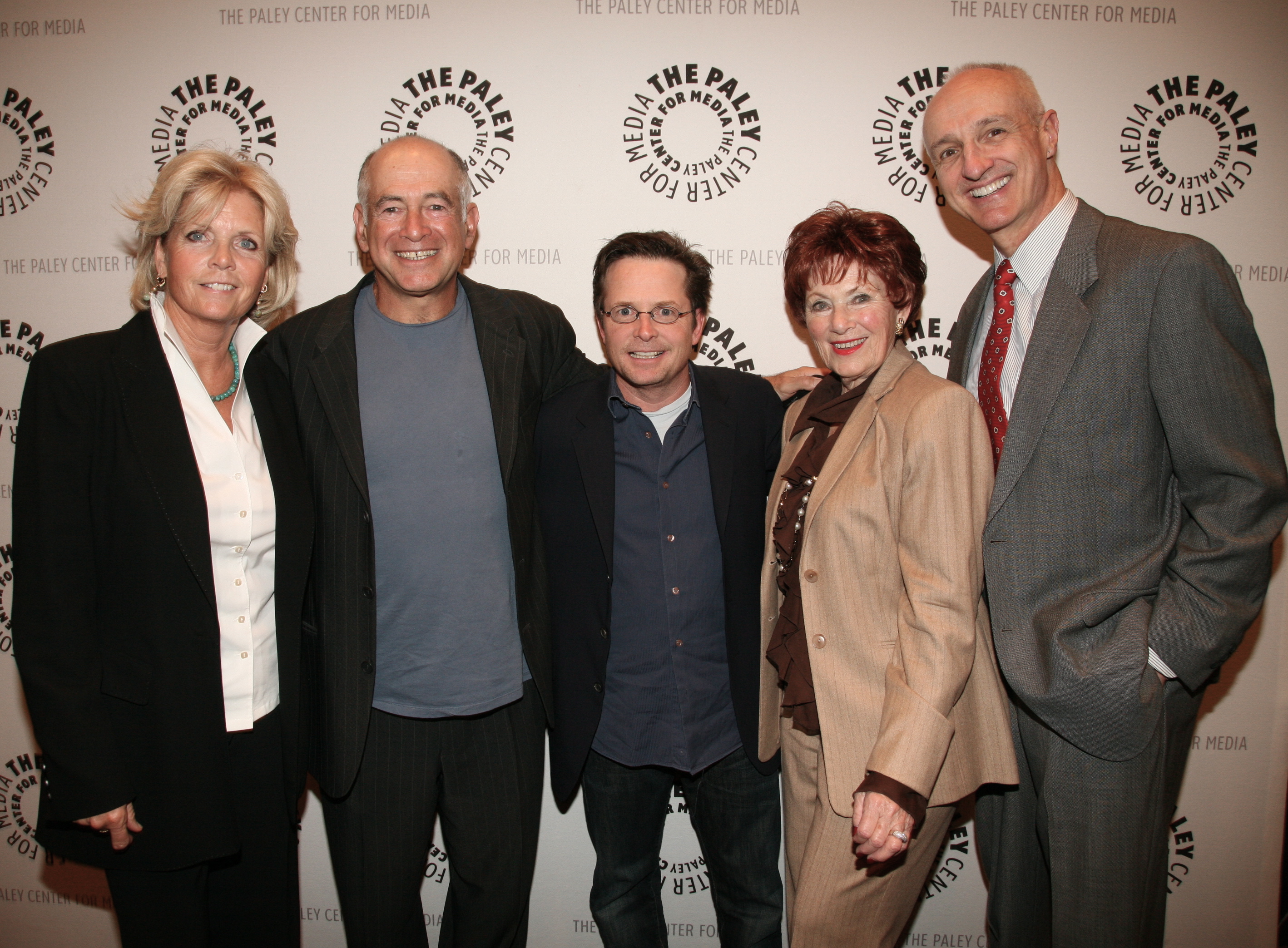 Michael with (L to R) Meredith Baxter, Gary David Goldberg, Michael J. Fox and Marian Ross at the Paley Center for Media
