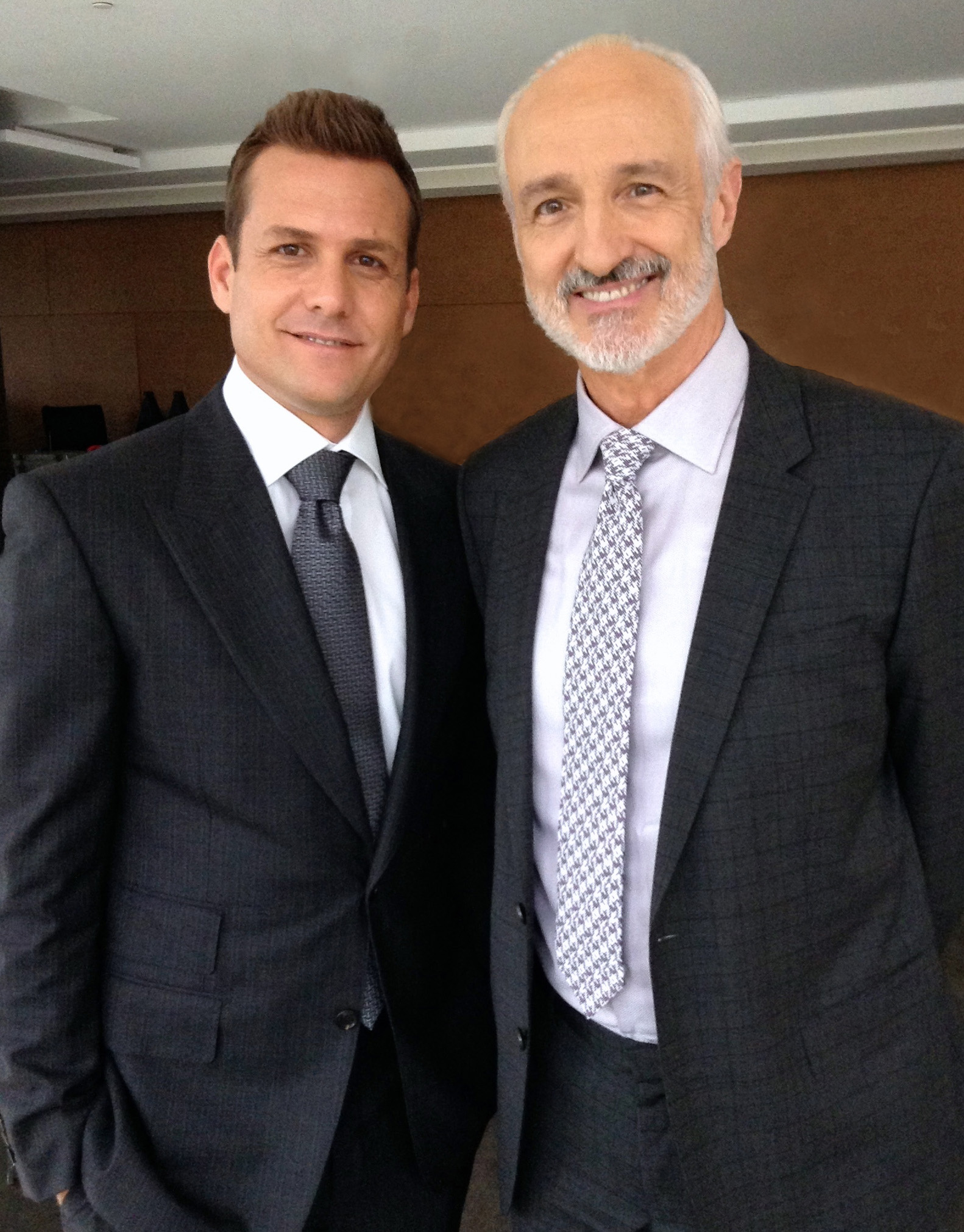 Gabriel Macht and Michael Gross in the fourth season of the USA Network's 