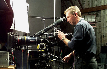 Digital Cinematographer Derek Grover on the set of S1M0NE.