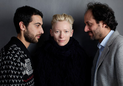 Edoardo Gabbriellini, Luca Guadagnino and Tilda Swinton