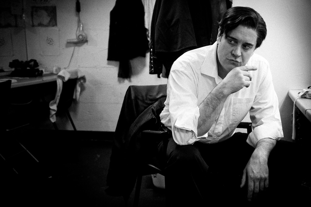 Backstage at New World Stages as Johnny Cash.