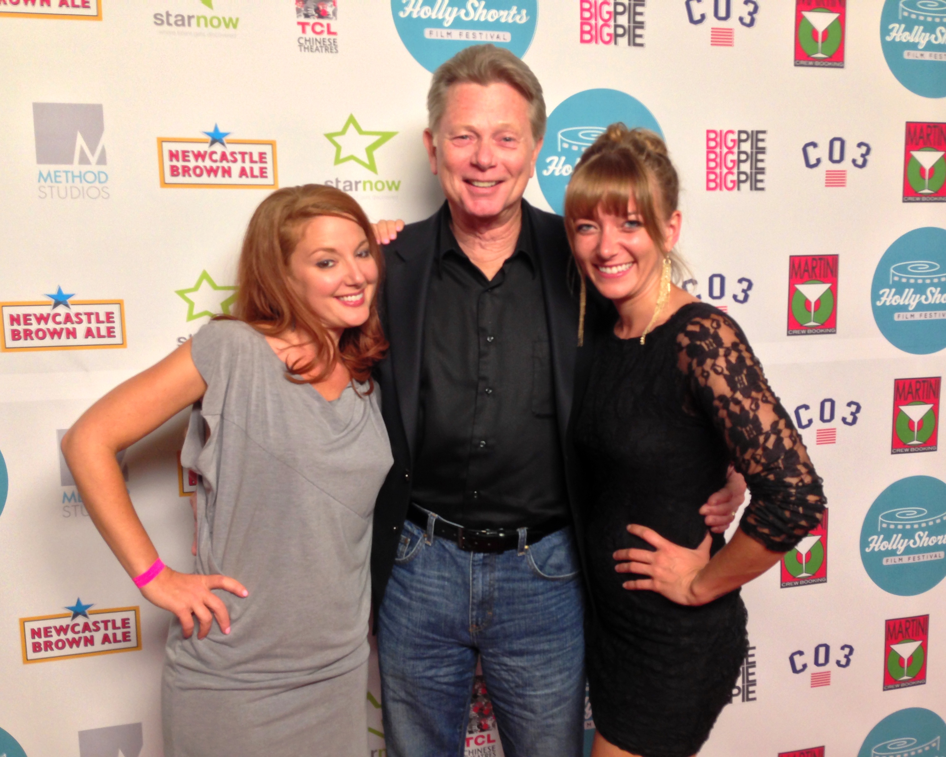 Timothy Guest with Kali Cook (left) and Colleen Boag (right) at the 2013 Holly Shorts Film Festival.
