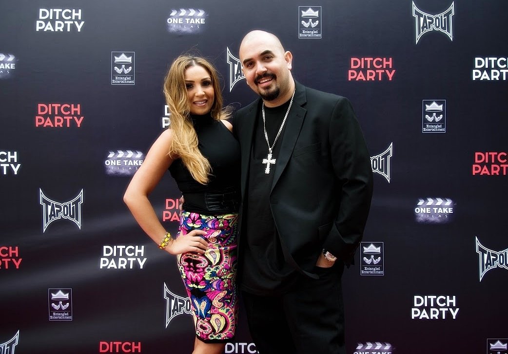 On the red carpet at the premiere of DITCH PARTY