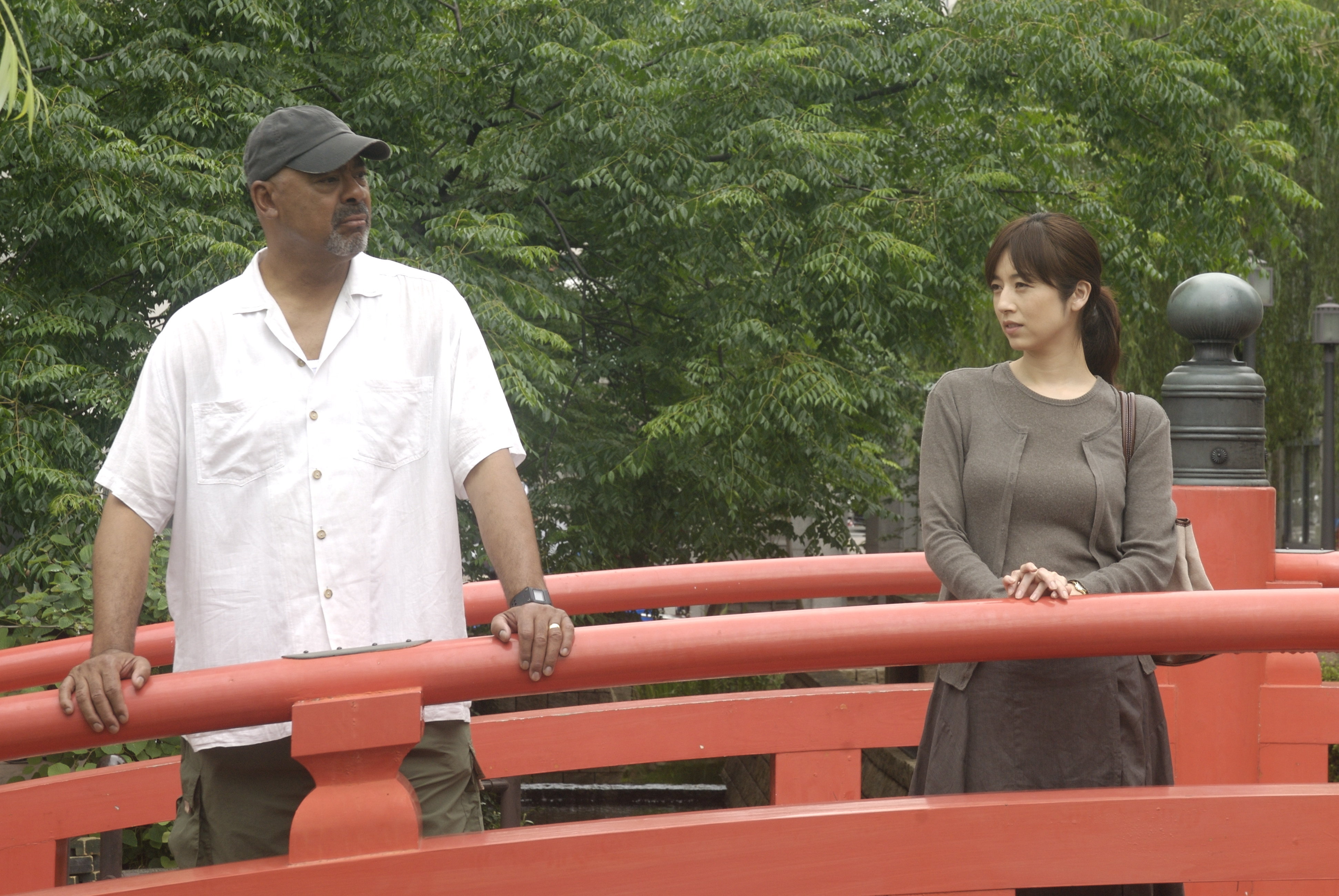 Daniel and Noriko at the Harimaya Bridge.